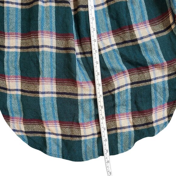 Anthropologie Akemi Kin Plaid Tunic Women S Oversized Plaid Shirt Boho Autumn - Picture 9 of 11